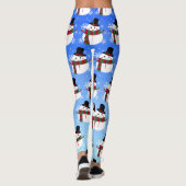 White kerst Snowman Leggings (Achterkant)