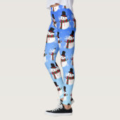 White kerst Snowman Leggings (Links)
