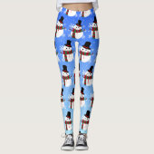 White kerst Snowman Leggings (Voorkant)