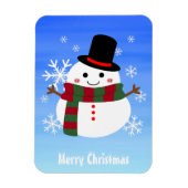 White kerst Snowman Magneet (Verticaal)