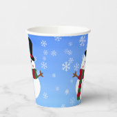 White kerst Snowman Papieren Bekers (Links)