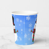 White kerst Snowman Papieren Bekers (Rechts)