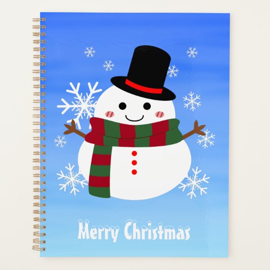 White kerst Snowman Planner (Voorkant)
