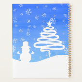 White kerst Snowman Planner (Achterkant)