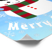White kerst Snowman Poster (Hoek)