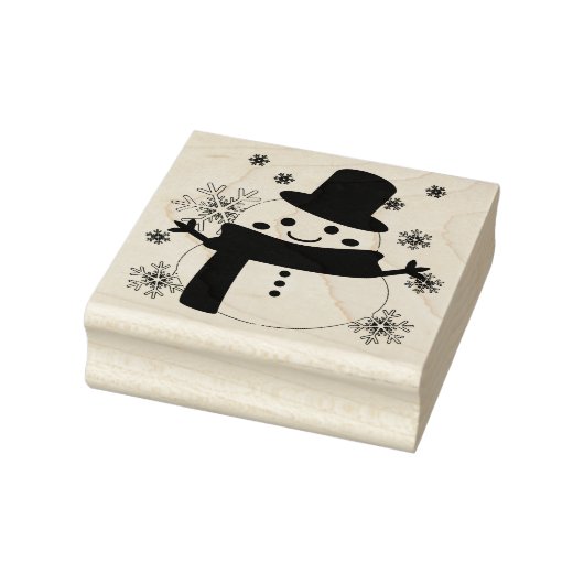 White kerst Snowman Rubberstempel (Stempel)