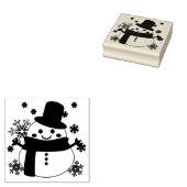 White kerst Snowman Rubberstempel (Gestempeld)