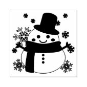 White kerst Snowman Rubberstempel (Afrduk)