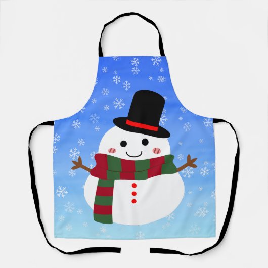 White kerst Snowman Schort (Voorkant)