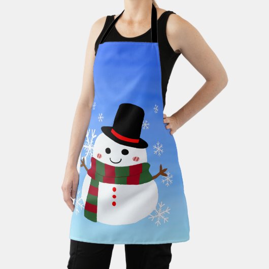 White kerst Snowman Schort (Insitu)