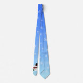 White kerst Snowman Stropdas (Achterkant)