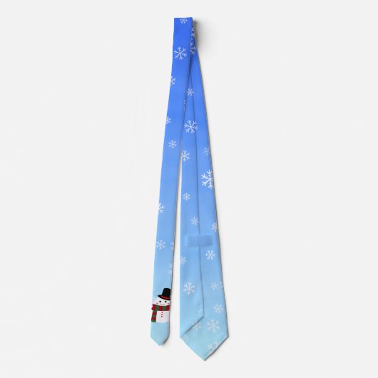 White kerst Snowman Stropdas (Achterkant)