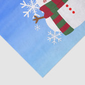 White kerst Snowman Tissuepapier (Detail)