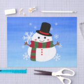 White kerst Snowman Tissuepapier (Craft)