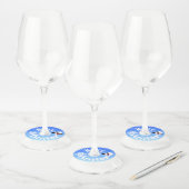 White kerst Snowman Wijnglaslabel (Set)