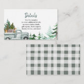  White kerst Woodland Animals Detail Card Informatiekaartje (Voorkant / Achterkant)