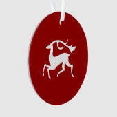 White Kerstdeer Ornament (voorkant)