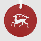 White Kerstdeer Ornament (achterkant)