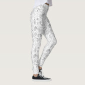 White Kerstdoodles Leggings (Rechts)