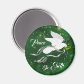 White Kerstdove Magnet (Voorkant / Achterkant)