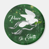 White Kerstdove Magnet (Voorkant)