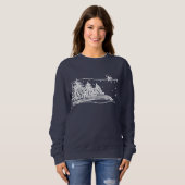 White Kerstmis Abstracte kunst Draag Trui (Voorkant volledig)