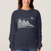 White Kerstmis Abstracte kunst Draag Trui (Voorkant)