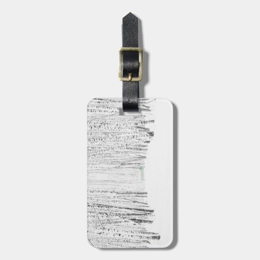 White Kerstmis Bagagelabel (Voorkant verticaal)