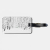 White Kerstmis Bagagelabel (Achterkant horizontaal)