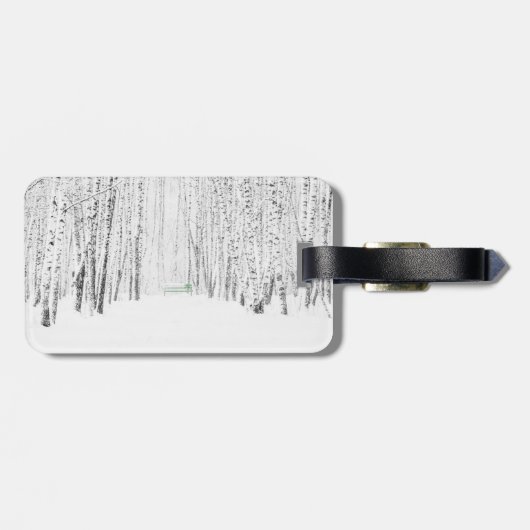 White Kerstmis Bagagelabel (Achterkant horizontaal)