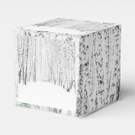 White Kerstmis Bedankdoosjes (Voorkant Zijde)