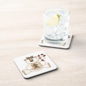 White Kerstmis Beer-Gingerbrood Man Onderzetter (Rechterzijde)