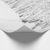 White Kerstmis Cadeaupapier (Hoek)