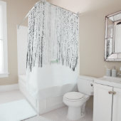 White Kerstmis Douchegordijn (In situ)
