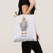 White Kerstmis Duck Canvas tas (Dichtbij)