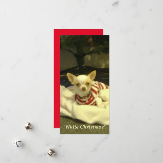 "White Kerstmis"-fotokaart met of zonder envelop Feestdagenkaart (Voorkant / Achterkant in situ)