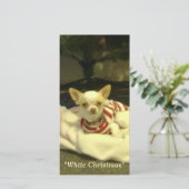 "White Kerstmis"-fotokaart met of zonder envelop Feestdagenkaart (Staand voorkant)