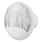 White Kerstmis Keramische Knop (Rechts)