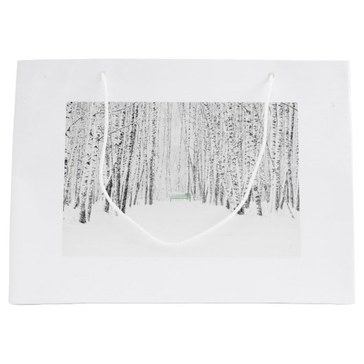White Kerstmis Large Cadeautasje (Voorkant)