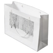 White Kerstmis Large Cadeautasje (Achterkant Gekanteld)