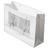 White Kerstmis Large Cadeautasje (Voorkant Gekanteld)