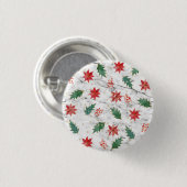 White Kerstmis Nail Art Ronde Button 3,2 Cm (Voorkant /achterkant)