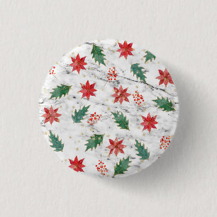 White Kerstmis Nail Art Ronde Button 3,2 Cm