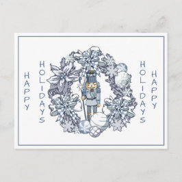 White Kerstmis Nutcracker Wreath Briefkaart