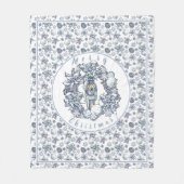 White Kerstmis Nutcracker Wreath Fleece Deken (Voorkant)