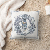 White Kerstmis Nutcracker Wreath Kussen (Deken)