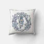 White Kerstmis Nutcracker Wreath Kussen (Achterkant)