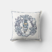 White Kerstmis Nutcracker Wreath Kussen (Voorkant)