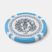 White Kerstmis Nutcracker Wreath Poker Chips (Enkel)