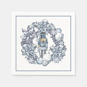 White Kerstmis Nutcracker Wreath Servet